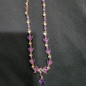 14k rg on SS with amethyst and white sapphires